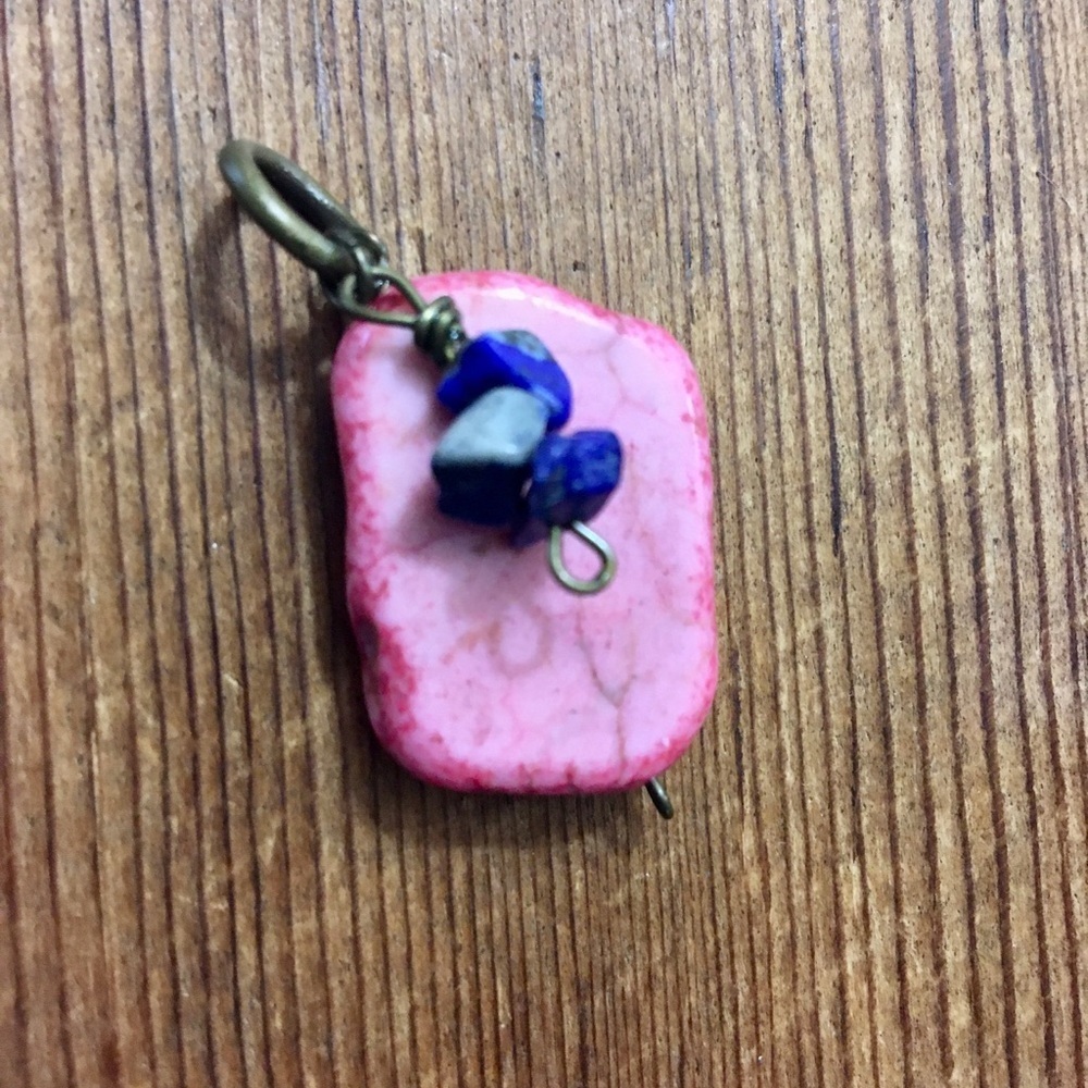 Unisex Pendant for Necklaces, Large Pink Pendant for Necklace, Jewelry Making